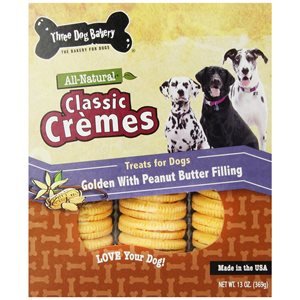 3-Dog Bakery Classic Cremes Golden with Peanut Butter 13oz