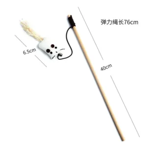 1PC Teaser Feather Toys Kitten Funny Colorful Rod Cat Wand Toys Wood Pet Cat Toys Interactive Stick Pet Cat Supplies - Image 7