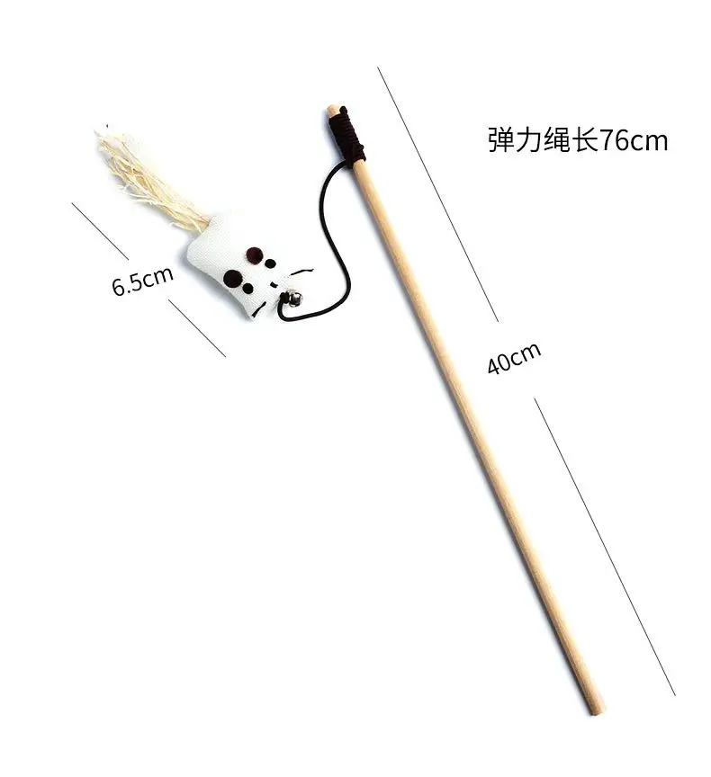 1PC Teaser Feather Toys Kitten Funny Colorful Rod Cat Wand Toys Wood Pet Cat Toys Interactive Stick Pet Cat Supplies - Image 7