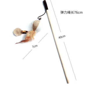 1PC Teaser Feather Toys Kitten Funny Colorful Rod Cat Wand Toys Wood Pet Cat Toys Interactive Stick Pet Cat Supplies - Image 9