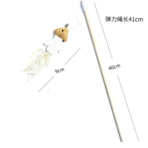 1PC Teaser Feather Toys Kitten Funny Colorful Rod Cat Wand Toys Wood Pet Cat Toys Interactive Stick Pet Cat Supplies - Image 6