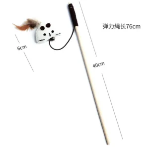 1PC Teaser Feather Toys Kitten Funny Colorful Rod Cat Wand Toys Wood Pet Cat Toys Interactive Stick Pet Cat Supplies - Image 11