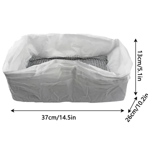 Cat Litter Bags Liners 10Pcs Drawstring Sifting Cat Litter Bags with Filter Net Reusable Litter Box Liners Elastic Cat Sand Bag
