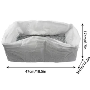 Cat Litter Bags Liners 10Pcs Drawstring Sifting Cat Litter Bags with Filter Net Reusable Litter Box Liners Elastic Cat Sand Bag - Image 5