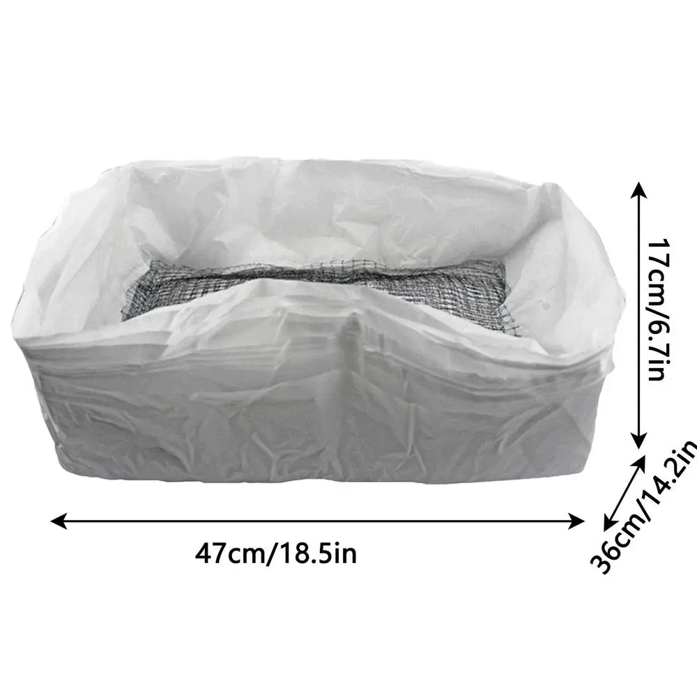 Cat Litter Bags Liners 10Pcs Drawstring Sifting Cat Litter Bags with Filter Net Reusable Litter Box Liners Elastic Cat Sand Bag - Image 5