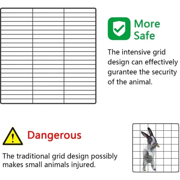 DIY Metal Pet Playpen, Small Animal Fence DIY/Portable Indoor/outdoor Exercise Cage for Puppy, Rabbit, Bunny, Guinea Pigs