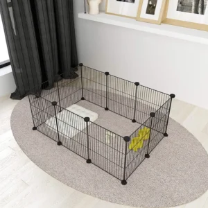 DIY Metal Pet Playpen, Small Animal Fence DIY/Portable Indoor/outdoor Exercise Cage for Puppy, Rabbit, Bunny, Guinea Pigs