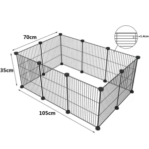 DIY Metal Pet Playpen, Small Animal Fence DIY/Portable Indoor/outdoor Exercise Cage for Puppy, Rabbit, Bunny, Guinea Pigs - Image 2