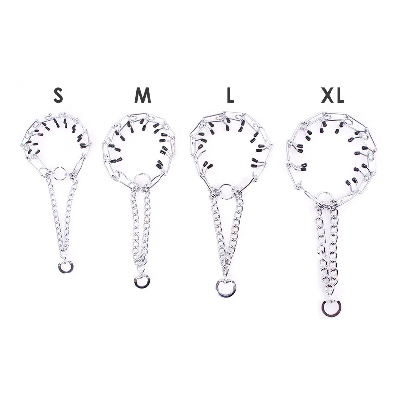 Effective Pinch Dog Training Collar With Comfort Rubber Tips Safe Adjustable Detachable Stainless Steel Pet Prong Choke Collar - Image 4