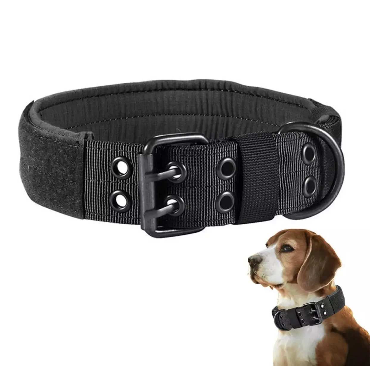Adjustable Dog Collar Classic Reflective Training Military Dog Collar Nylon Heavy Duty Tactical Dog Collar German Shepherd - Image 4
