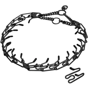 Gold Dog Collar Choker with Comfort Rubber, Stainless Steel Pet Prong Collar, Adjustable Metal Necklace for Medium and Large Dog - Image 6