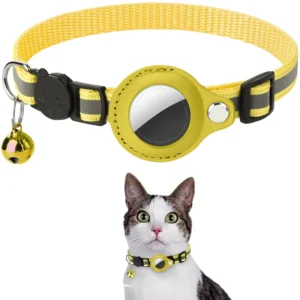Cat AirTag Holder Collar Breakaway Reflective Strips Adjustable Kitten Collar Waterproof Cat Bell Collar Pet Air Tag Case - Image 13