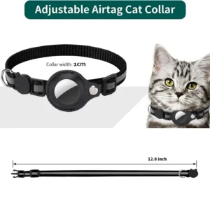 Cat AirTag Holder Collar Breakaway Reflective Strips Adjustable Kitten Collar Waterproof Cat Bell Collar Pet Air Tag Case - Image 7