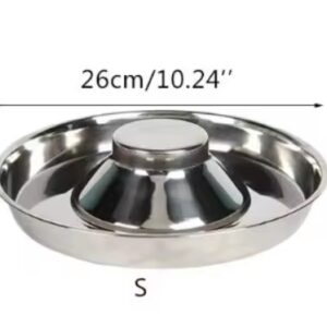 Pet Stainless Steel Dog Bowl Puppy Litter Food Feeding Dish Weaning SilverStainless Feeder Water Bowl Pets Feeder Bowl and Water - Image 8