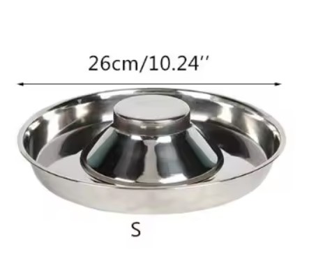 Pet Stainless Steel Dog Bowl Puppy Litter Food Feeding Dish Weaning SilverStainless Feeder Water Bowl Pets Feeder Bowl and Water