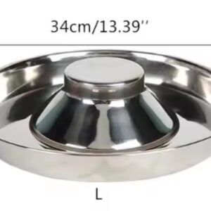Pet Stainless Steel Dog Bowl Puppy Litter Food Feeding Dish Weaning SilverStainless Feeder Water Bowl Pets Feeder Bowl and Water - Image 6