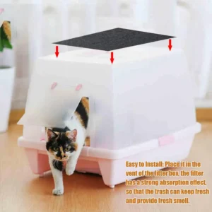 AUGKUN Pet Cat Litter Box Filter Activated Carbon Deodorizing Filters Carbon Pack Deodorant Absorb And Filter Odor Cat Suppplies - Image 2