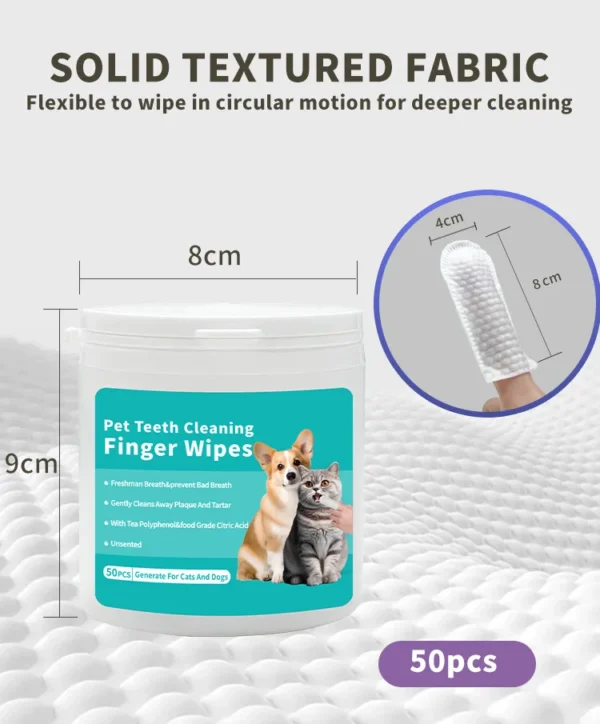 Disposable Pet Cleaning Products Teeth Cleaning Wipes Ear Care Fingertips Ear Mite Removal Cat and Dog Ear Cleaning Pet Products