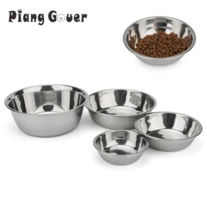 Dog Bowl Stainless Steel Pet Feeding Bowl Cat Food Drinking Feeder Bowl Durable Cheap For Small Medium Big Dogs - Image 2
