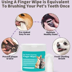 Disposable Pet Cleaning Products Teeth Cleaning Wipes Ear Care Fingertips Ear Mite Removal Cat and Dog Ear Cleaning Pet Products - Image 5