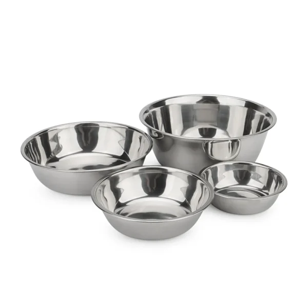 Dog Bowl Stainless Steel Pet Feeding Bowl Cat Food Drinking Feeder Bowl Durable Cheap For Small Medium Big Dogs