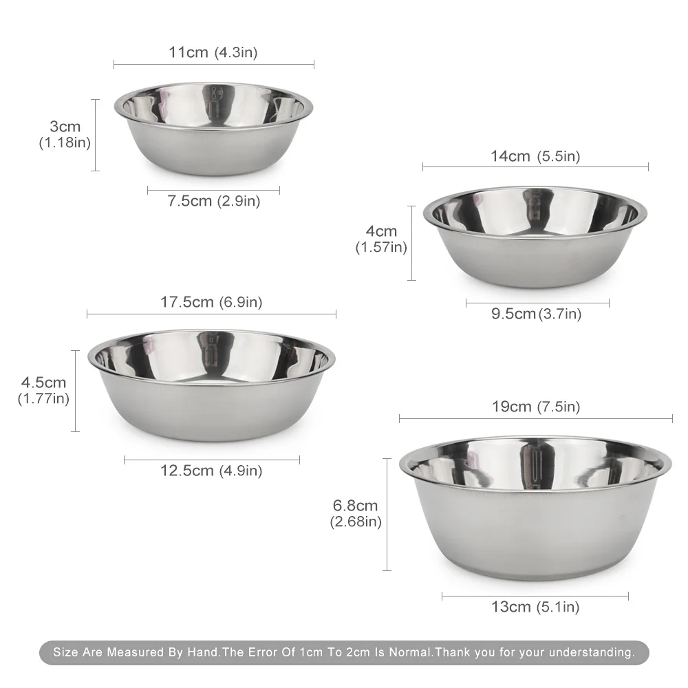 Dog Bowl Stainless Steel Pet Feeding Bowl Cat Food Drinking Feeder Bowl Durable Cheap For Small Medium Big Dogs - Image 1