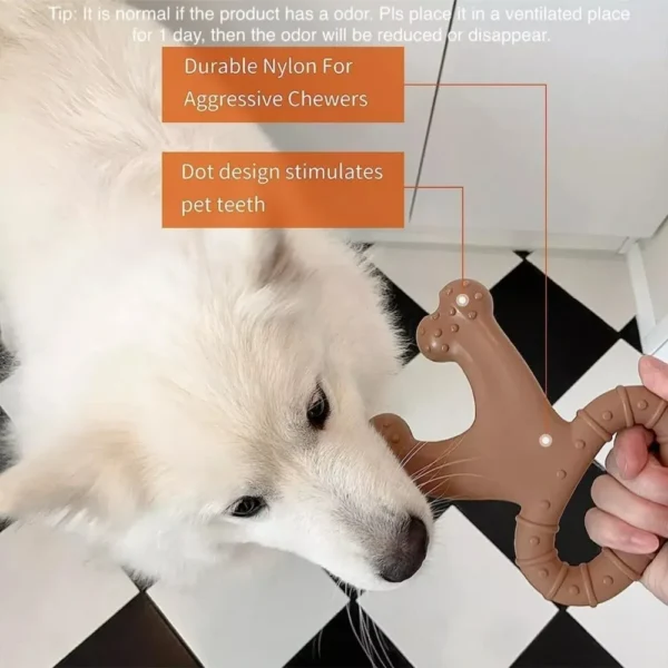 Nylon Beef Flavour Wishbone New Dog Supplies Grinding Teeth Dog Chew Toy Bone Training Puppy Interactive Extreme Tough Dog Toy